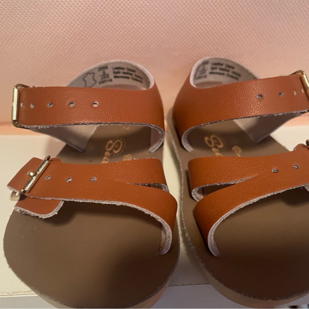 Salt Water Sandals by Hoy Tan Leather Kids Sandals